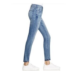Current/Elliott The Stiletto Released Hem Armour Wash Slim Raw Hem Jeans sz 27